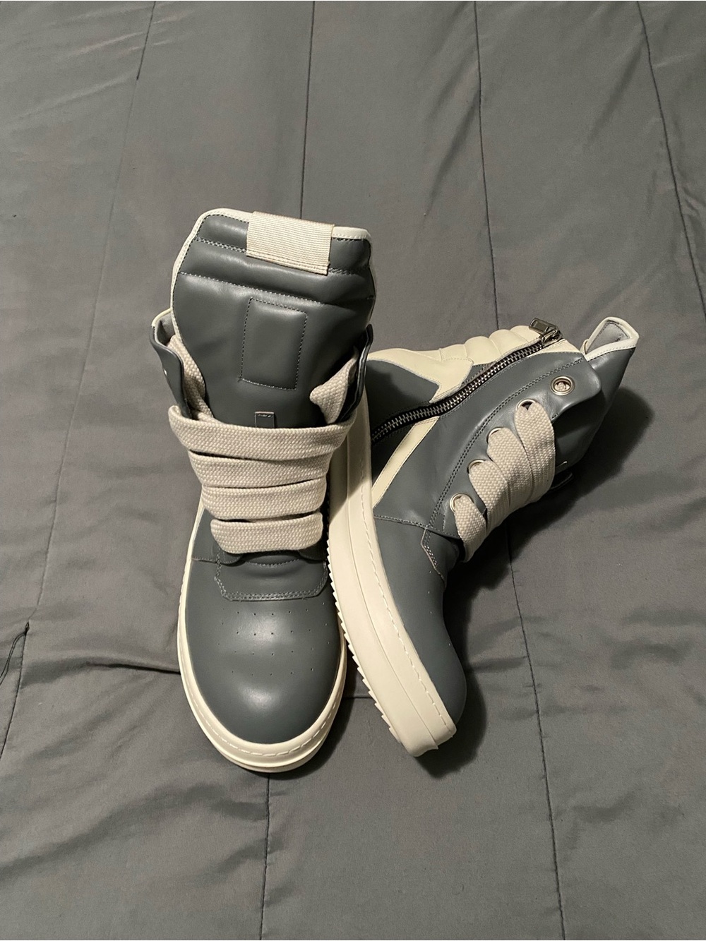 6.5 Rick Owen Geobasket Jumbo Lace High Shoes